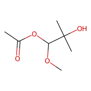 (2-Hydroxy-1-methoxy-2-methylpropyl) acetate structure