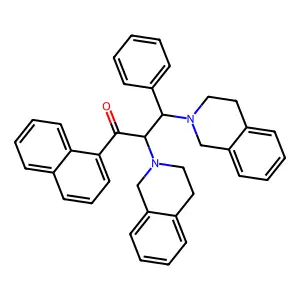 2,3-Di(3,4-dihydroisoquinolin-2(1H)-yl)-1-(naphthalen-1-yl)-3-phenylpropan-1-one structure