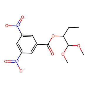 1,1-Dimethoxybutan-2-yl 3,5-dinitrobenzoate structure