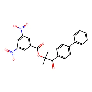 [2-Methyl-1-oxo-1-(4-phenylphenyl)propan-2-yl] 3,5-dinitrobenzoate structure