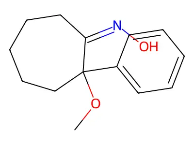 N-(2-methoxy-2-phenylcycloheptylidene)hydroxylamine structure