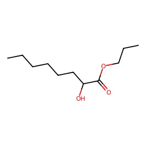 Propyl 2-hydroxyoctanoate structure