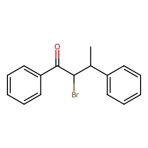 2-Bromo-1,3-diphenylbutan-1-one structure