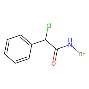 N-bromo-2-chloro-2-phenylacetamide structure
