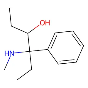 4-(Methylamino)-4-phenylhexan-3-ol structure