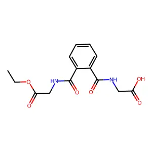 2-[[2-[(2-Ethoxy-2-oxoethyl)carbamoyl]benzoyl]amino]acetic acid structure