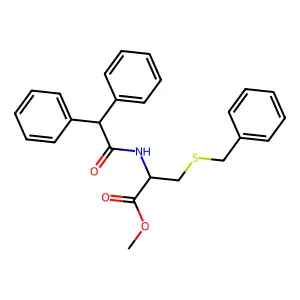 Methyl 3-benzylsulfanyl-2-[(2,2-diphenylacetyl)amino]propanoate structure