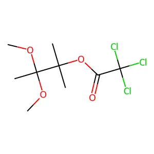 3,3-Dimethoxy-2-methylbutan-2-yl trichloroacetate structure
