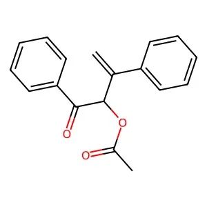 (1-Oxo-1,3-diphenylbut-3-en-2-yl) acetate structure