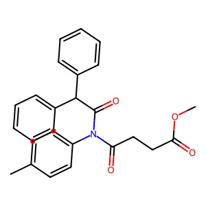 Methyl 4-[(diphenylacetyl)(4-methylphenyl)amino]-4-oxobutanoate structure