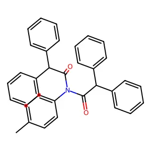 N-(2,2-diphenylacetyl)-N-(4-methylphenyl)-2,2-diphenylacetamide structure