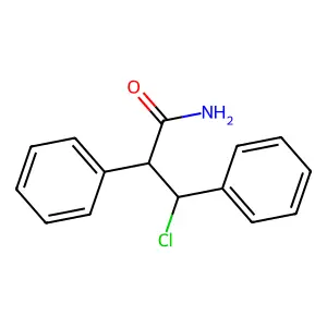 3-Chloro-2,3-diphenylpropanamide structure