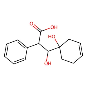 3-Hydroxy-3-(1-hydroxycyclohex-3-en-1-yl)-2-phenylpropanoic acid structure