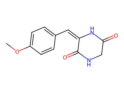 3-[(4-Methoxyphenyl)methylidene]piperazine-2,5-dione structure