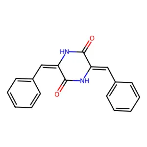 (3Z,6Z)-3,6-dibenzylidenepiperazine-2,5-dione structure
