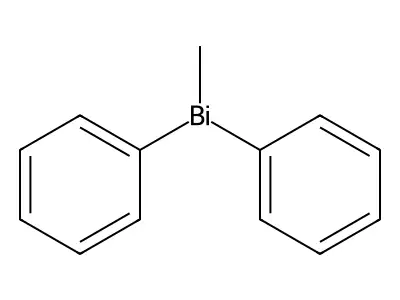 Methyldiphenylbismuthine structure