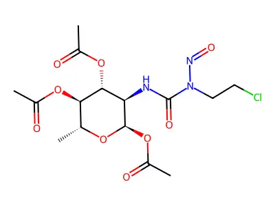 alpha-D-Glucopyranose,6-dideoxy-, 1,3,4-triacetate structure