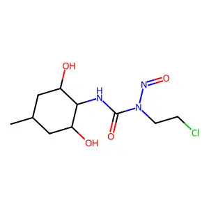 trans-1-(2-Chloroethyl)-3-(2,6-dihydroxy-4-methylcyclohexyl)-1-nitrosourea structure