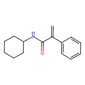 N-cyclohexyl-2-phenylprop-2-enamide structure
