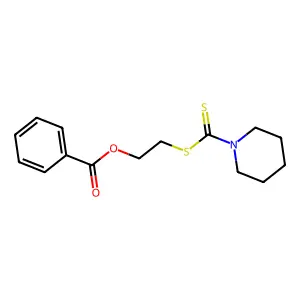 2-(Piperidine-1-carbothioylsulfanyl)ethyl benzoate structure