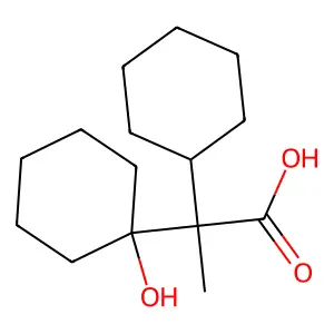 2-Cyclohexyl-2-(1-hydroxycyclohexyl)propanoic acid structure