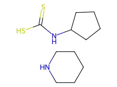 Cyclopentylcarbamodithioic acid;piperidine structure