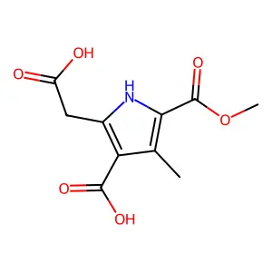2-(carboxymethyl)-5-methoxycarbonyl-4-methyl-1H-pyrrole-3-carboxylic acid structure