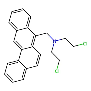 N-(benzo[a]anthracen-7-ylmethyl)-2-chloro-N-(2-chloroethyl)ethanamine structure