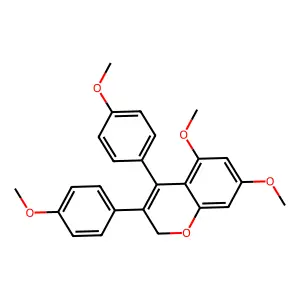 5,7-dimethoxy-3,4-bis(4-methoxyphenyl)-2H-chromene structure