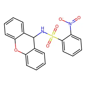 2-nitro-N-(9H-xanthen-9-yl)benzenesulfonamide structure