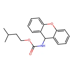 3-methylbutyl N-(9H-xanthen-9-yl)carbamate structure