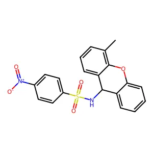 N-(4-Methyl-9H-xanthen-9-yl)-4-nitrobenzene-1-sulfonamide structure