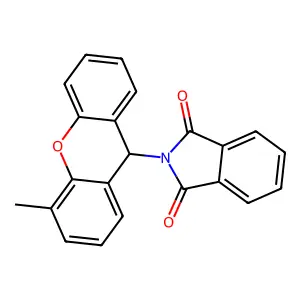 2-(4-methyl-9H-xanthen-9-yl)isoindole-1,3-dione structure