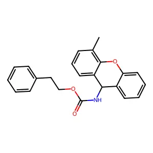 phenethyl N-(4-methyl-9H-xanthen-9-yl)carbamate structure