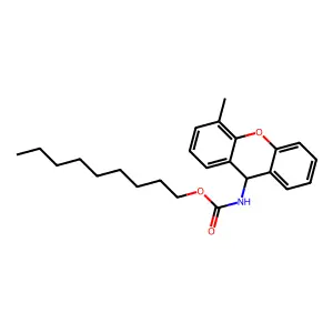 nonyl N-(4-methyl-9H-xanthen-9-yl)carbamate structure