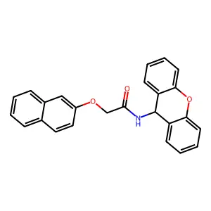 2-naphthalen-2-yloxy-N-(9H-xanthen-9-yl)acetamide structure