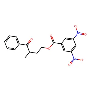 (3-Methyl-4-oxo-4-phenylbutyl) 3,5-dinitrobenzoate structure