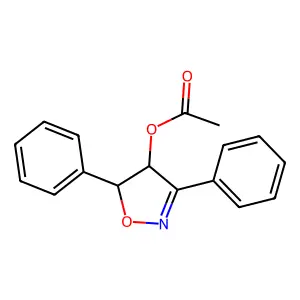 (3,5-Diphenyl-4,5-dihydro-1,2-oxazol-4-yl) acetate structure