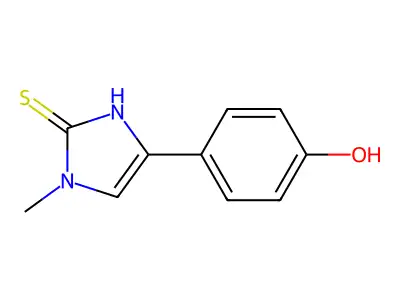 4-(2-mercapto-1-methyl-1H-imidazol-4-yl)phenol structure