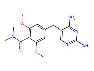 Benzamide, 4-((2,4-diamino-5-pyrimidinyl)methyl)-2,6-dimethoxy-N,N-dimethyl- structure
