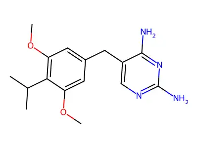 2,4-Pyrimidinediamine, 5-((3,5-dimethoxy-4-(1-methylethyl)phenyl)methyl)- structure