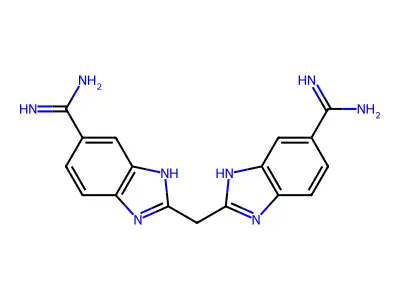 Bis(5-amidino-2-benzimidazolyl)methane structure