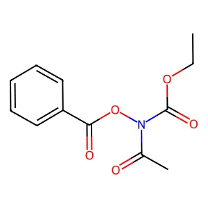 Carbamic acid, acetyl(benzoyloxy)-, ethyl ester structure