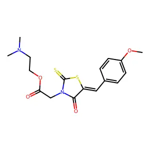 2-(Dimethylamino)ethyl 5-[(4-methoxyphenyl)methylene]-4-oxo-2-thioxo-3-thiazolidineacetate structure