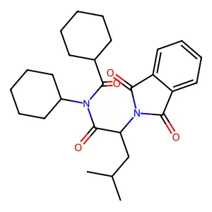 N-cyclohexyl-N-[2-(1,3-dioxoisoindol-2-yl)-4-methylpentanoyl structure