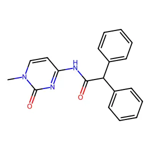 N-(1-Methyl-2-oxo-1,2-dihydropyrimidin-4-yl)-2,2-diphenylacetamide structure