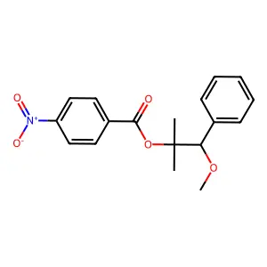 (1-Methoxy-2-methyl-1-phenylpropan-2-yl) 4-nitrobenzoate structure