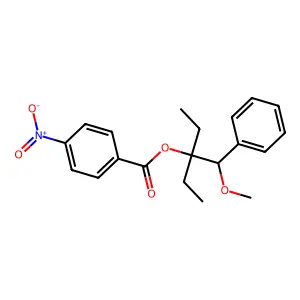 3-[Methoxy(phenyl)methyl]pentan-3-yl 4-nitrobenzoate structure