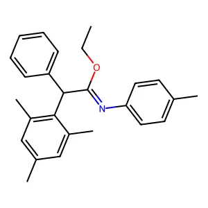 ethyl N-(4-methylphenyl)-2-phenyl-2-(2,4,6-trimethylphenyl)ethanimidate structure