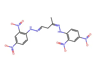 N-[3-[(2,4-dinitrophenyl)hydrazinylidene]butylideneamino]-2,4-dinitroaniline structure